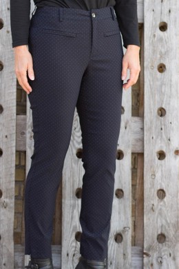 CERO Marine stretch bukser dame med lille hvid prik